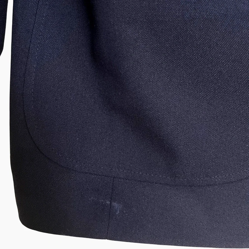 David Taylor Mens‎ Blazer 46R Navy Blue Gold Crest Buttons Sport Coat Jacket